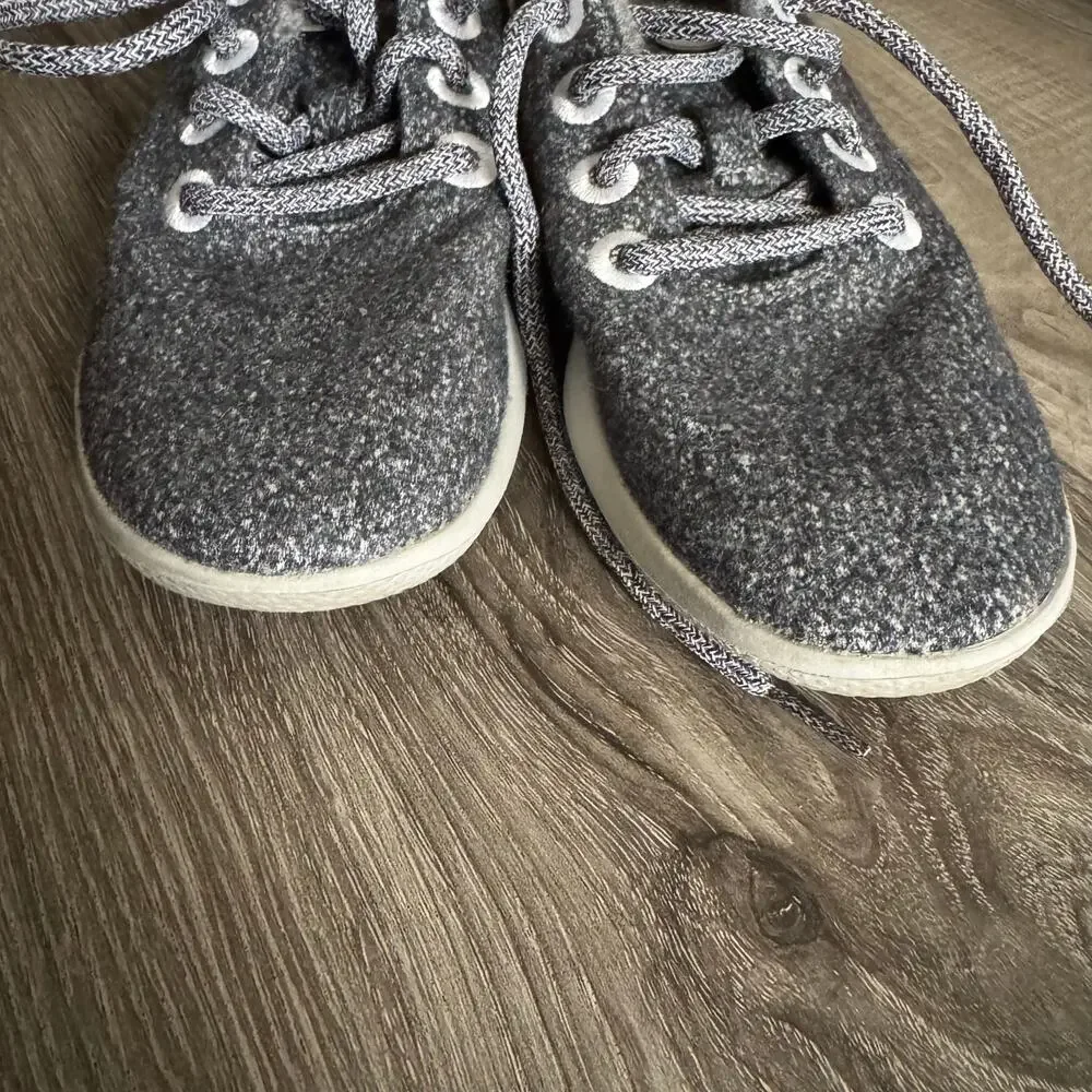 Allbirds Wool Runners Gray Merino Wool Sneakers Womens Size 5 Lace Up